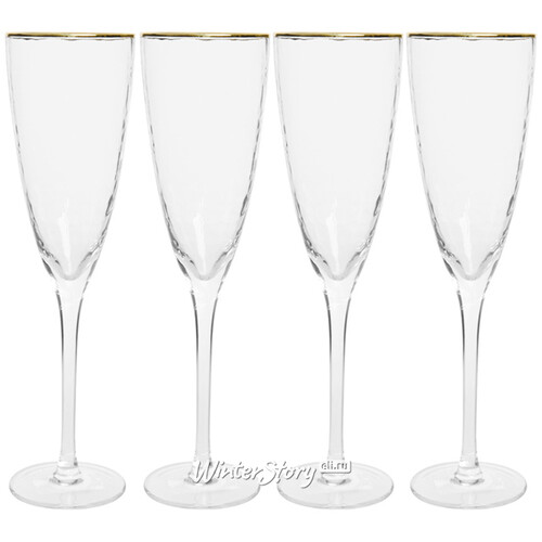 Набор бокалов для шампанского Элизабет, 3 шт, 26 см уцененный Kaemingk