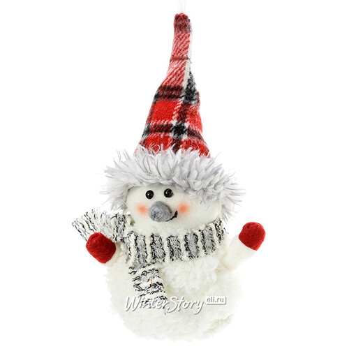 Елочная игрушка Снеговичок в Красном Колпачке 17*13*25 см, подвеска Kaemingk