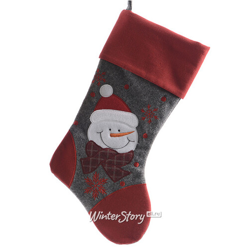 Носок для подарков "Рождественская Классика Снеговик", 45 см Kaemingk
