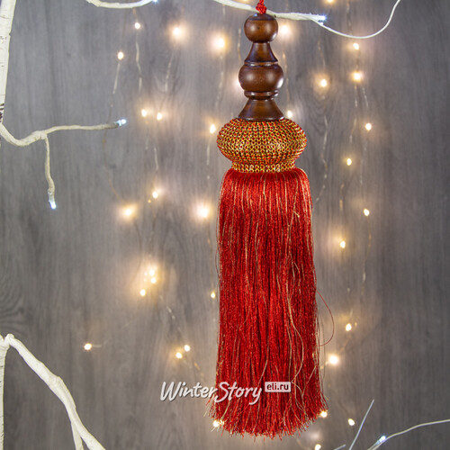 Новогоднее украшение Кисть Амади 33 см красная Kaemingk