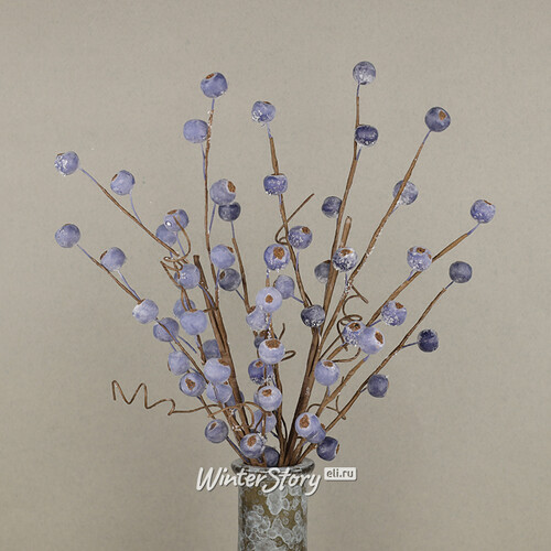 Декоративная ветка с ягодами Blueberry Night 60 см Kaemingk