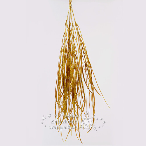 Декоративная ветка-травка "Изящество", золотая, 60 см Kaemingk