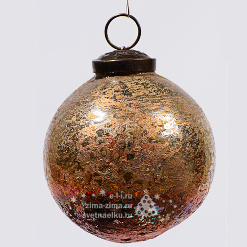 Винтажный шар Венецианский стиль, 10 см, золото, стекло Kaemingk