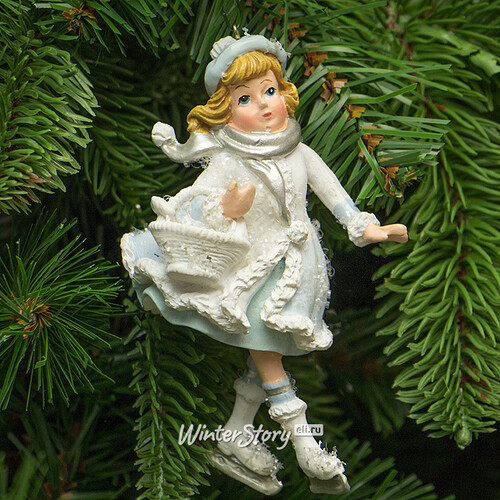 Елочная игрушка Девочка на Коньках из Ледяной Сказки 11 см, подвеска Holiday Classics