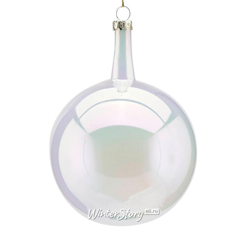 Набор стеклянных шаров Viva Lamberto 10 см, 6 шт, белый EDG