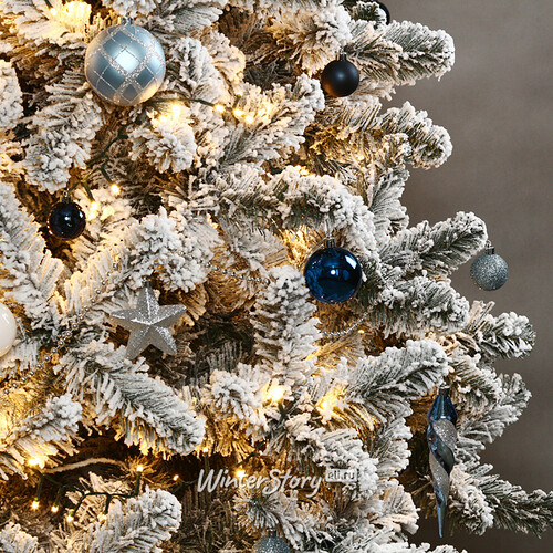Искусственная елка с гирляндой и игрушками Лапландия: Arctic Story заснеженная 180 см, 540 теплых белых LED, контроллер, ПВХ Winter Deco