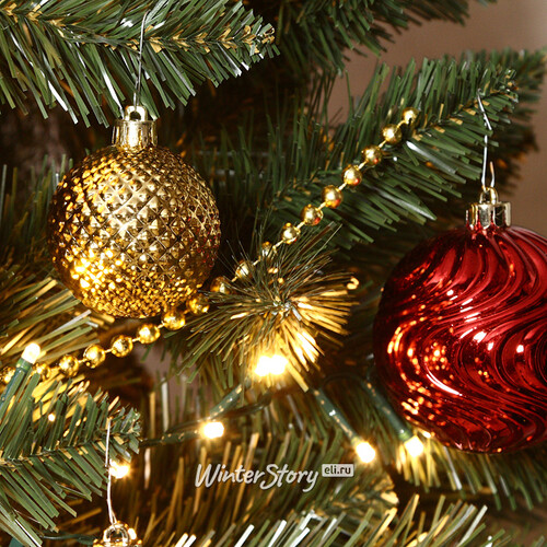 Искусственная елка с гирляндой и игрушками Лапландия: Royal Christmas 210 см, 700 теплых белых LED, контроллер, ПВХ Winter Deco