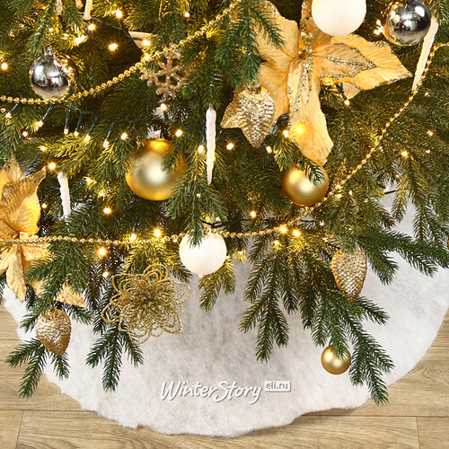 Искусственная елка с гирляндой и игрушками Финская: Золушка 210 см, 700 теплых белых LED, контроллер, ЛИТАЯ 100% Winter Deco
