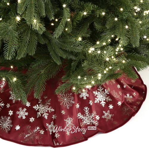 Юбка для елки Бирмингемский снегопад 95 см красная Koopman