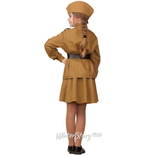 Детская военная форма Солдатка, цвет хаки, рост 128 см Батик