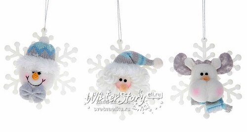 Елочная игрушка Снежинка Сказочный Олень с рождественской фигуркой 12 см, подвеска Billiet