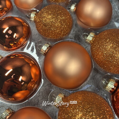 Набор стеклянных шаров Blanchett - Peach Tenderness 5-7 см, 26 шт Christmas Deluxe