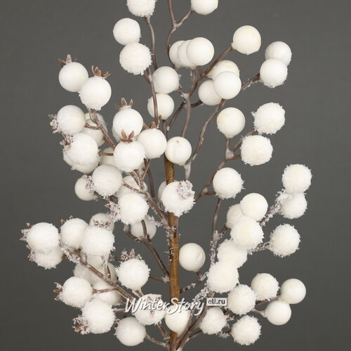 Декоративная ветка с белыми ягодами White Berry 36 см Christmas Deluxe