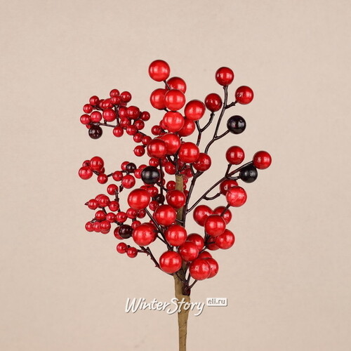 Декоративная ветка с ягодами Сильвия 35 см Christmas Deluxe