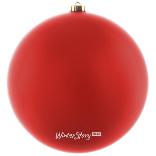 Пластиковый шар 20 см красный матовый Kaemingk/Winter Deco