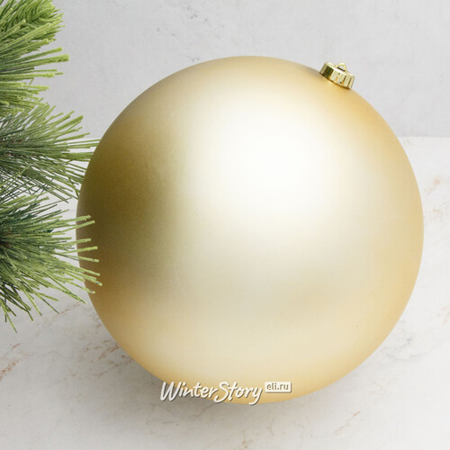 Пластиковый шар 25 см золотой матовый Winter Deco
