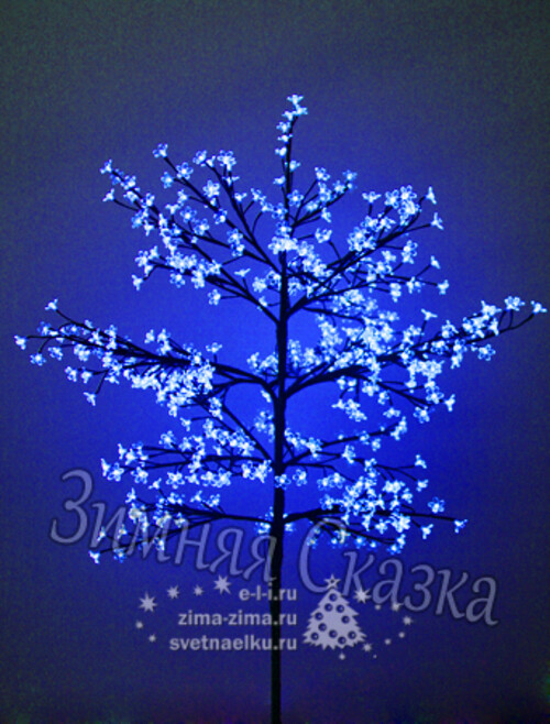 Светодиодное дерево "Сакура", 200 см, уличное, 936 СИНИХ LED ламп BEAUTY LED
