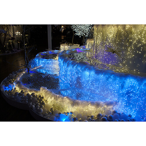 Гирлянда Лучи Росы 10*1 м, 125 синих MINILED ламп, серебряная проволока BEAUTY LED