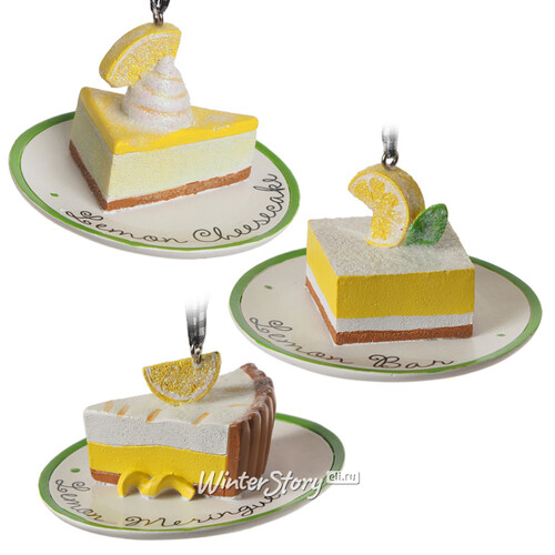 Елочная игрушка Сладости Фламандских Пекарен: Lemon Dessert 5 см, подвеска Kurts Adler