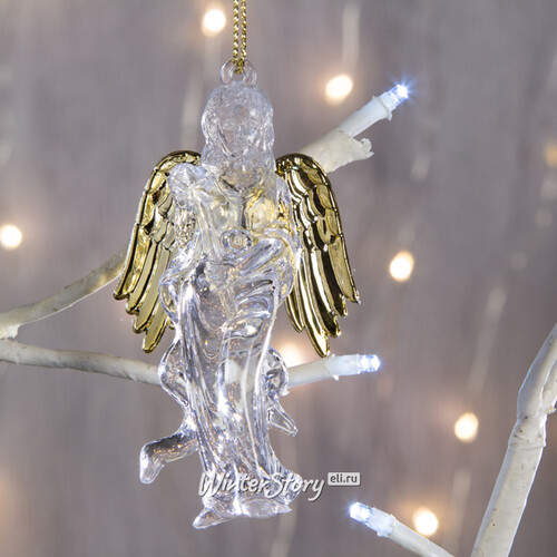 Елочное украшение Ангел Небесный Дар 8*5 см жемчужный, подвеска Holiday Classics