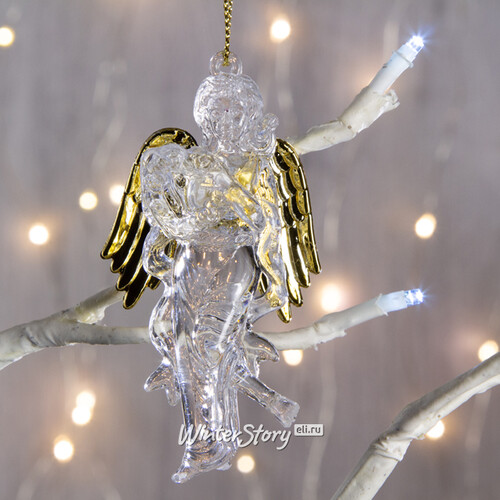 Елочное украшение Ангел Небесный Дар 8*5 см жемчужный, подвеска Holiday Classics