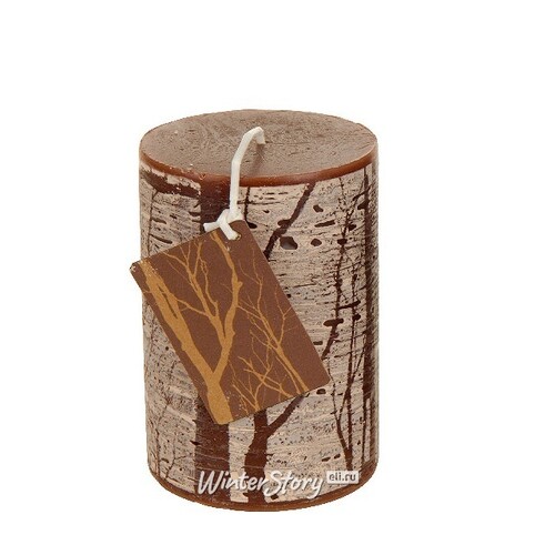 Декоративная свеча Зимний Лес, 100*70 мм, коричневый Koopman