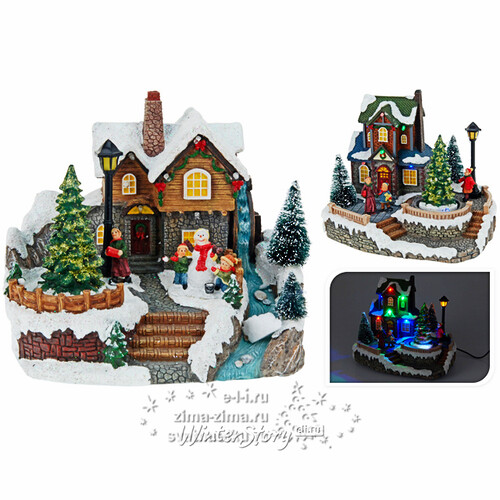 Светящаяся композиция "Рождественский Дом" 21x15x16,5 см, LED лампы, анимация, батарейка Koopman