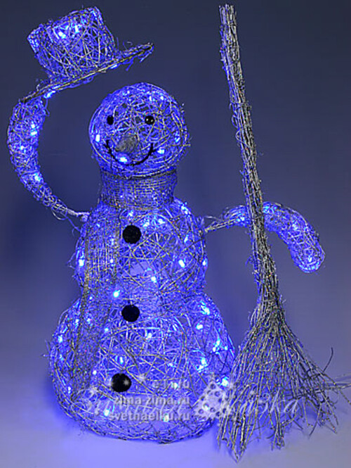 Снеговик серебряный анимационный, 60 см Holiday Classics