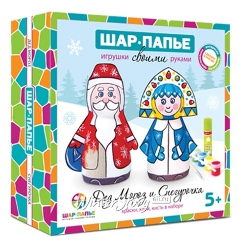 Набор для творчества Дед Мороз и Снегурочка, Шар-папье Шар Папье