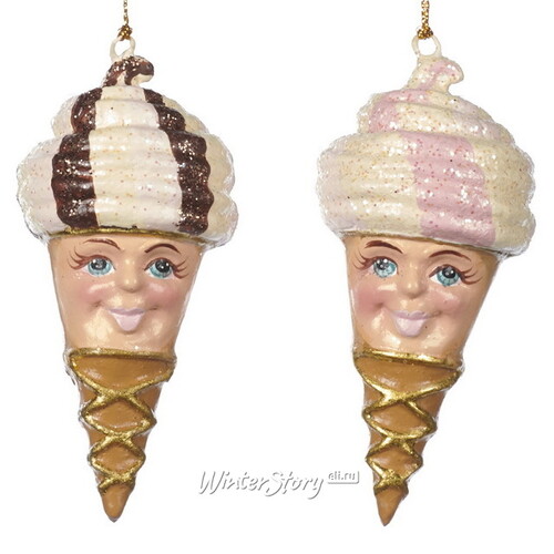Елочная игрушка Мороженое Шоколадная Затея - Cabriolet a Glace 10 см, подвеска Goodwill