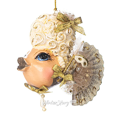 Елочная игрушка Рыбка Антуанетта с маской - Королевская Лагуна 11 см, подвеска Goodwill