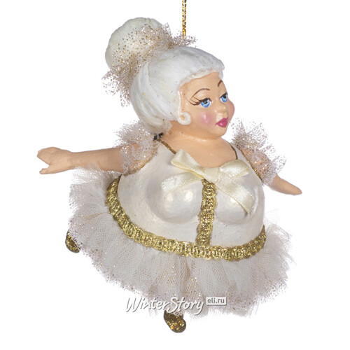 Елочная игрушка Балерина Энна Брукс - Сказки Сан-Ливьера 12 см белая, подвеска Goodwill