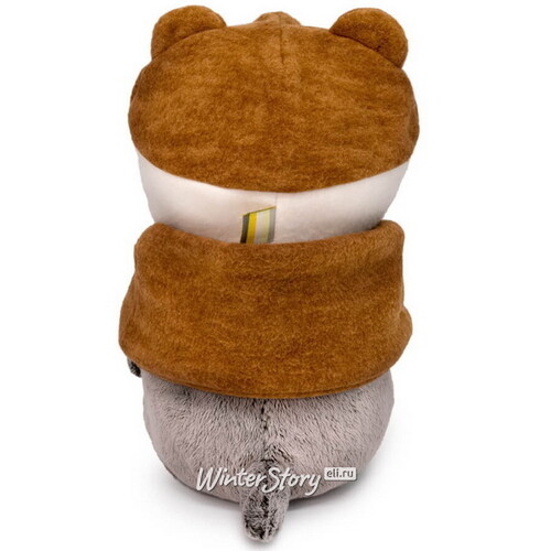 Мягкая игрушка Кот Басик Baby в шапке медвежонка 20 см Budi Basa