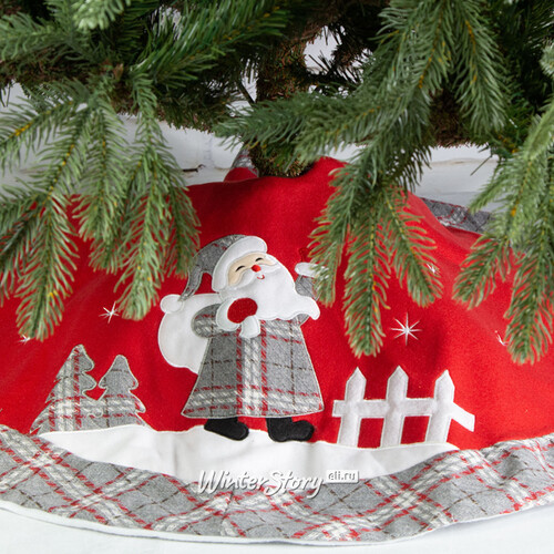 Юбка для елки Славный Санта с гостинцами 90 см Peha