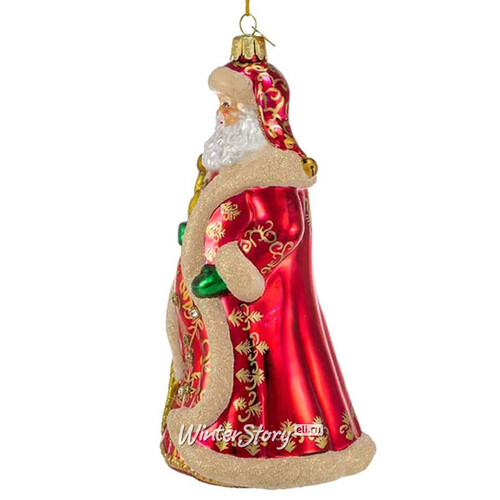 Стеклянная елочная игрушка Санта Клаус - Волшебник из Абруццо 18 см, подвеска Kurts Adler