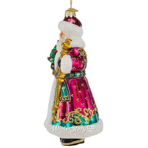 Стеклянная елочная игрушка Babbo Natale - Волшебник из Ветраллы 18 см, подвеска Kurts Adler