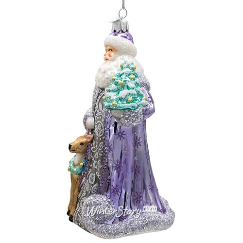 Стеклянная елочная игрушка Babbo Natale - Прогулка по лесу Стельвио 18 см, подвеска Kurts Adler