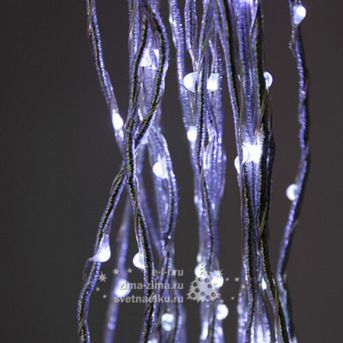 Гирлянда Конский хвост 25*2.5 м, 700 холодных белых MINILED ламп, проволока - цветной шнур BEAUTY LED