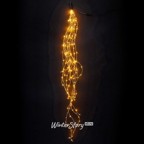 Гирлянда Лучи Росы 15*1.5 м, 200 желтых MINILED ламп, проволока - цветной шнур BEAUTY LED