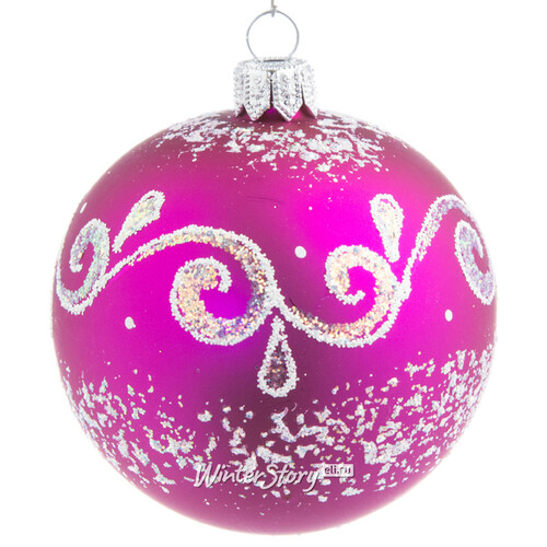 Стеклянный елочный шар Аллегро 7 см фиолетовый Фабрика Елочка