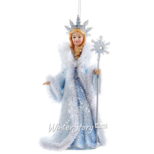 Елочная игрушка Снежная Королева в кокошнике 14 см, подвеска Kurts Adler
