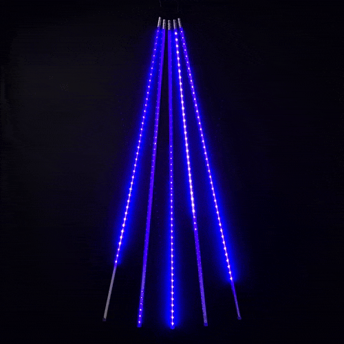Светодиодная гирлянда Тающие Сосульки 5*1 м, 480 синих LED ламп, черный ПВХ, 5 м, IP44 BEAUTY LED