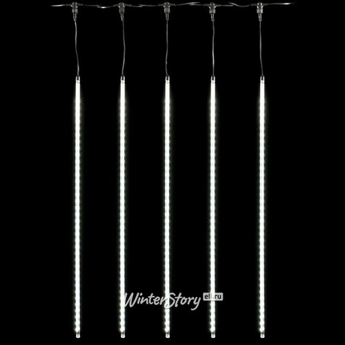 Светодиодная гирлянда Тающие Сосульки 5*1 м, 480 холодных белых LED ламп, черный ПВХ, 5 м, IP44 BEAUTY LED