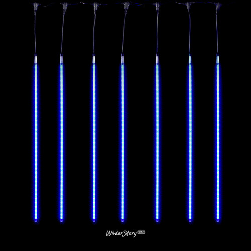 Светодиодная гирлянда Тающие Сосульки 10*0.5 м, 720 синих LED ламп, черный ПВХ, 10 м, IP44 BEAUTY LED