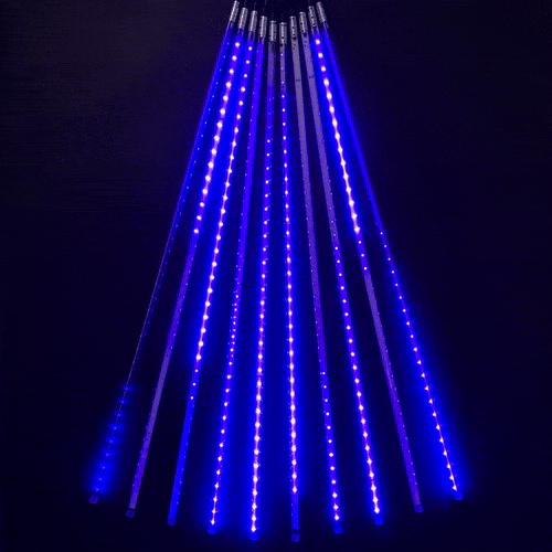Светодиодная гирлянда Тающие Сосульки 10*0.5 м, 720 синих LED ламп, черный ПВХ, 10 м, IP44 BEAUTY LED