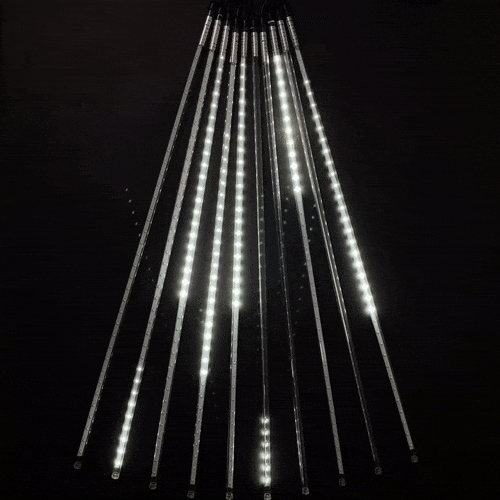 Светодиодная гирлянда Тающие Сосульки 10*0.5 м, 720 холодных белых LED ламп, черный ПВХ, 10 м, IP44 BEAUTY LED