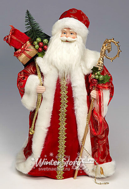 Дед Мороз красный с мешком, 49см