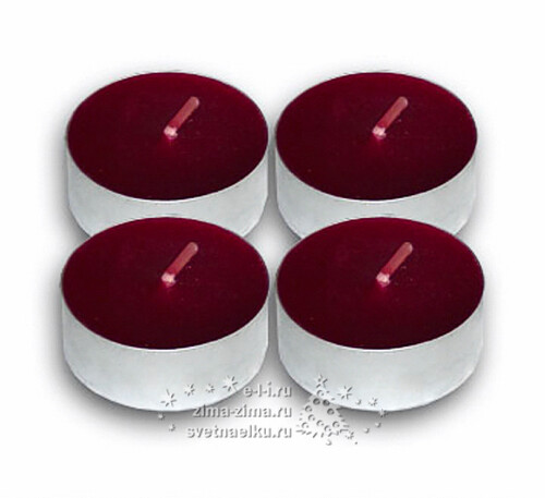 Набор ароматических чайных свечей Макси Вишня, 6 см, 4 шт НСК
