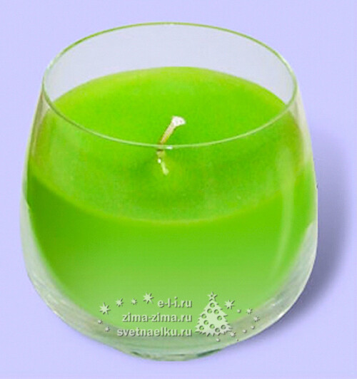 Свеча ароматическая в стакане Яблоко, 7.4*6.8 см Candleslight