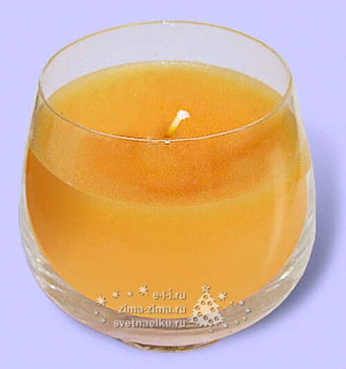 Свеча ароматическая в стакане Персик, 7.4*6.8 см НСК